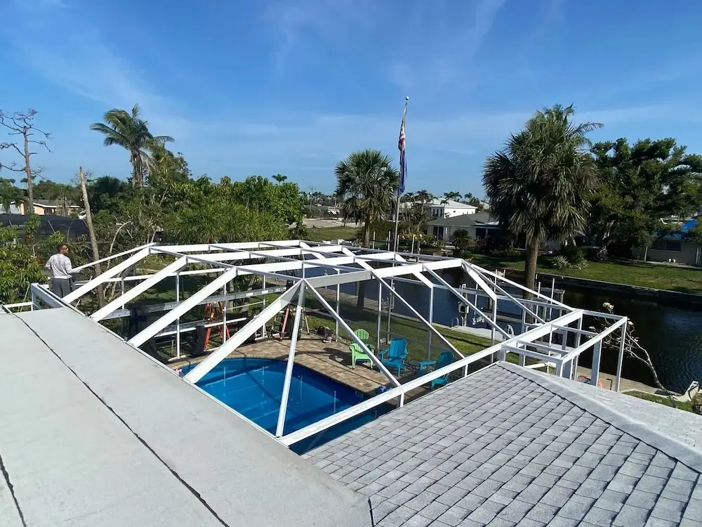 pool-screen-repair-cape-coral-before